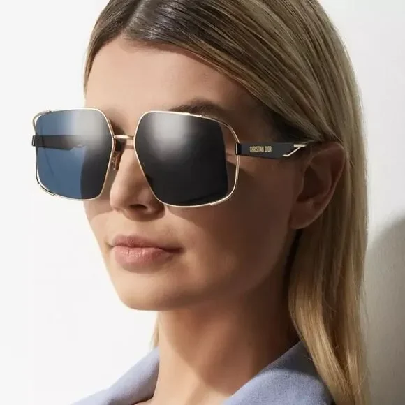 NEW Dior Sunglasses Archidior S1U Shiny Gold Blue Women - Picture 6 of 13